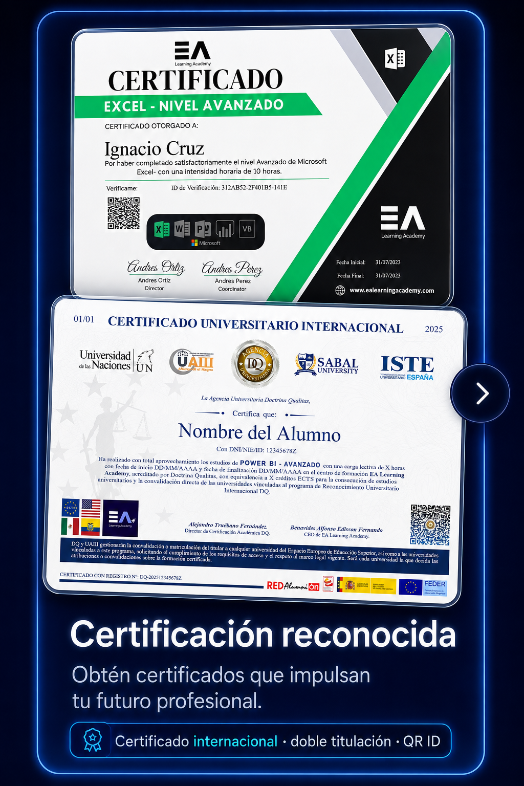 Certificación reconocida